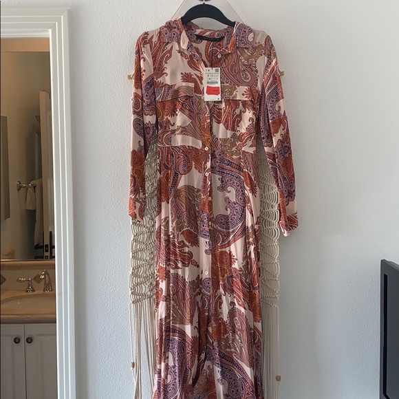 zara paisley maxi dress